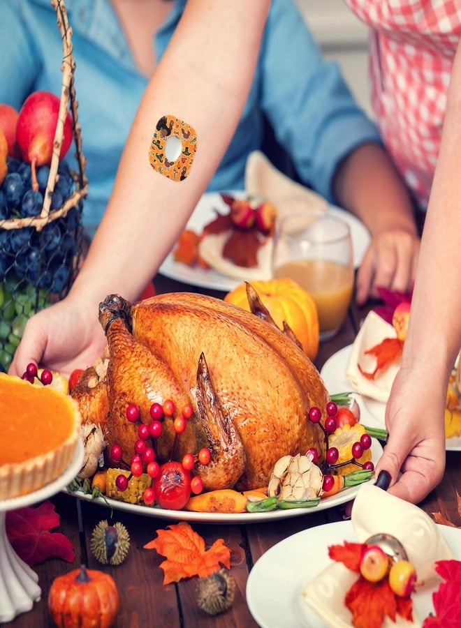 XIHIRCD 25pcs Sensor Covers for Dexcom G7, Waterproof Cgm Glucose Sensor Patches, Non-Woven Fabric Monitor Overpatches, Thanksgiving Style Adhesive Sensor Sticker Accessories - Image 5